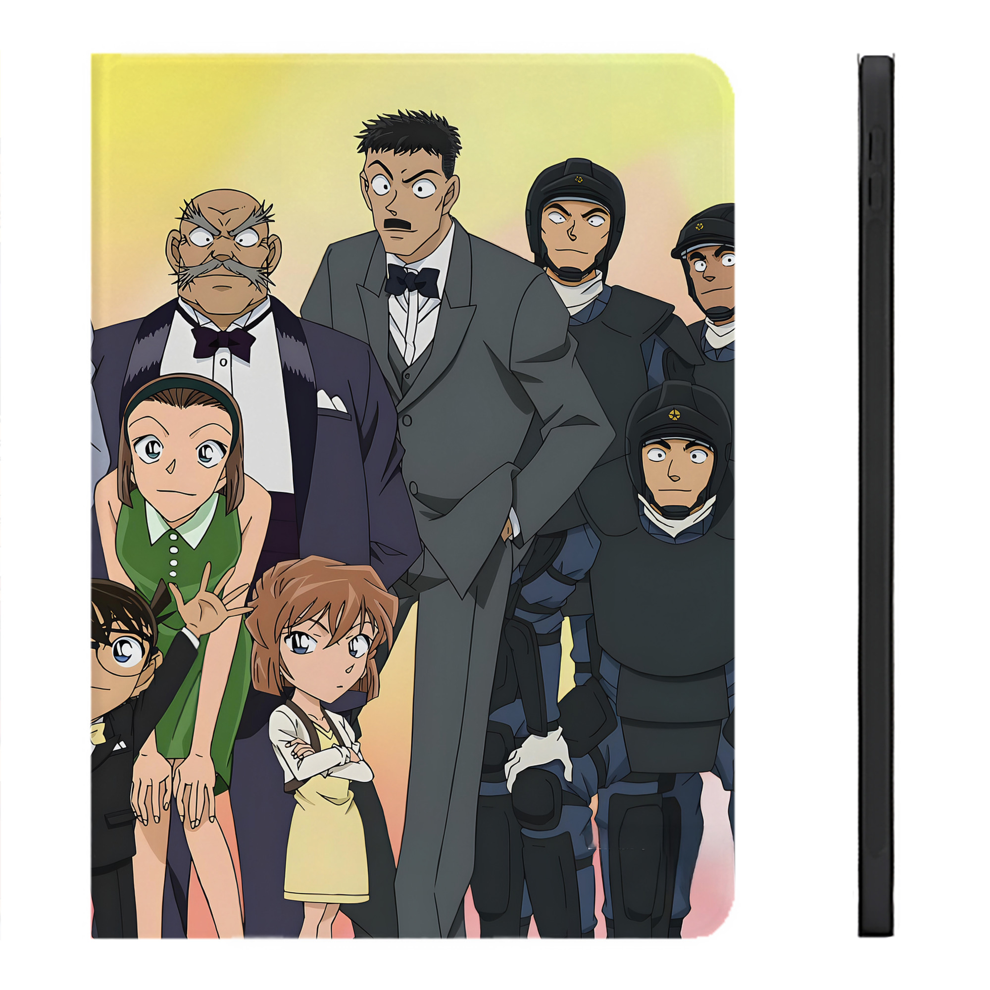 （画像用） 名探偵コナン Detective Conan IPadケース ペンホルダー付き ブックスタイルデザイン